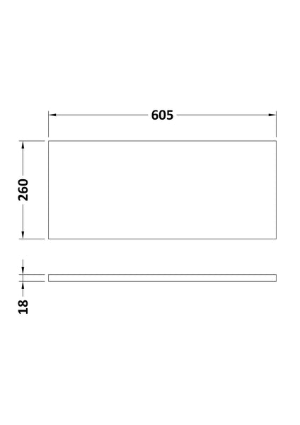 Hudson Reed 600 WC Unit Top 605x260