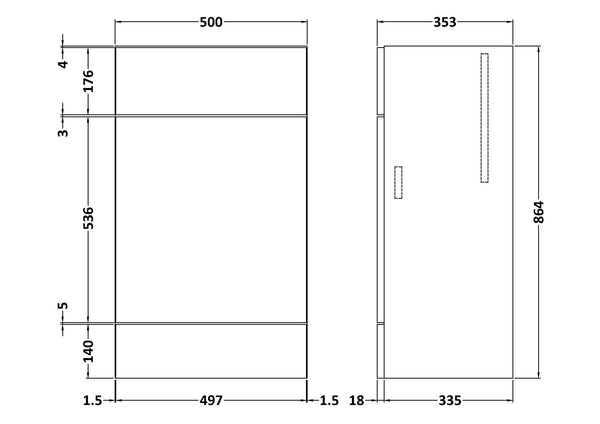 Hudson Reed 500mm WC Unit
