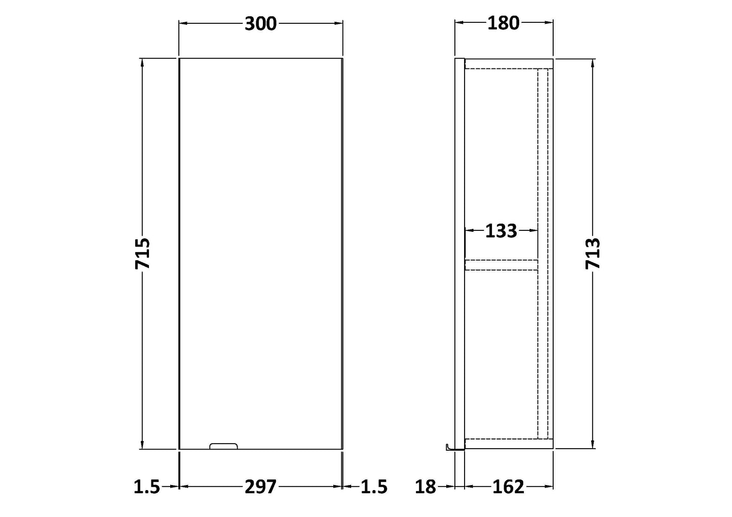 Hudson Reed 300mm Wall Unit
