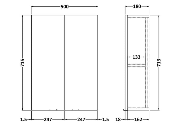 Hudson Reed 500mm Wall Unit