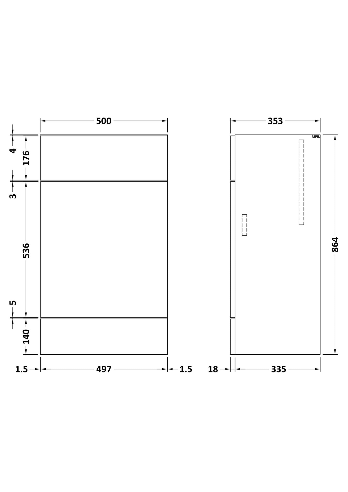 Hudson Reed 500mm WC Unit