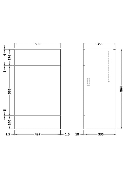 Hudson Reed 500mm WC Unit