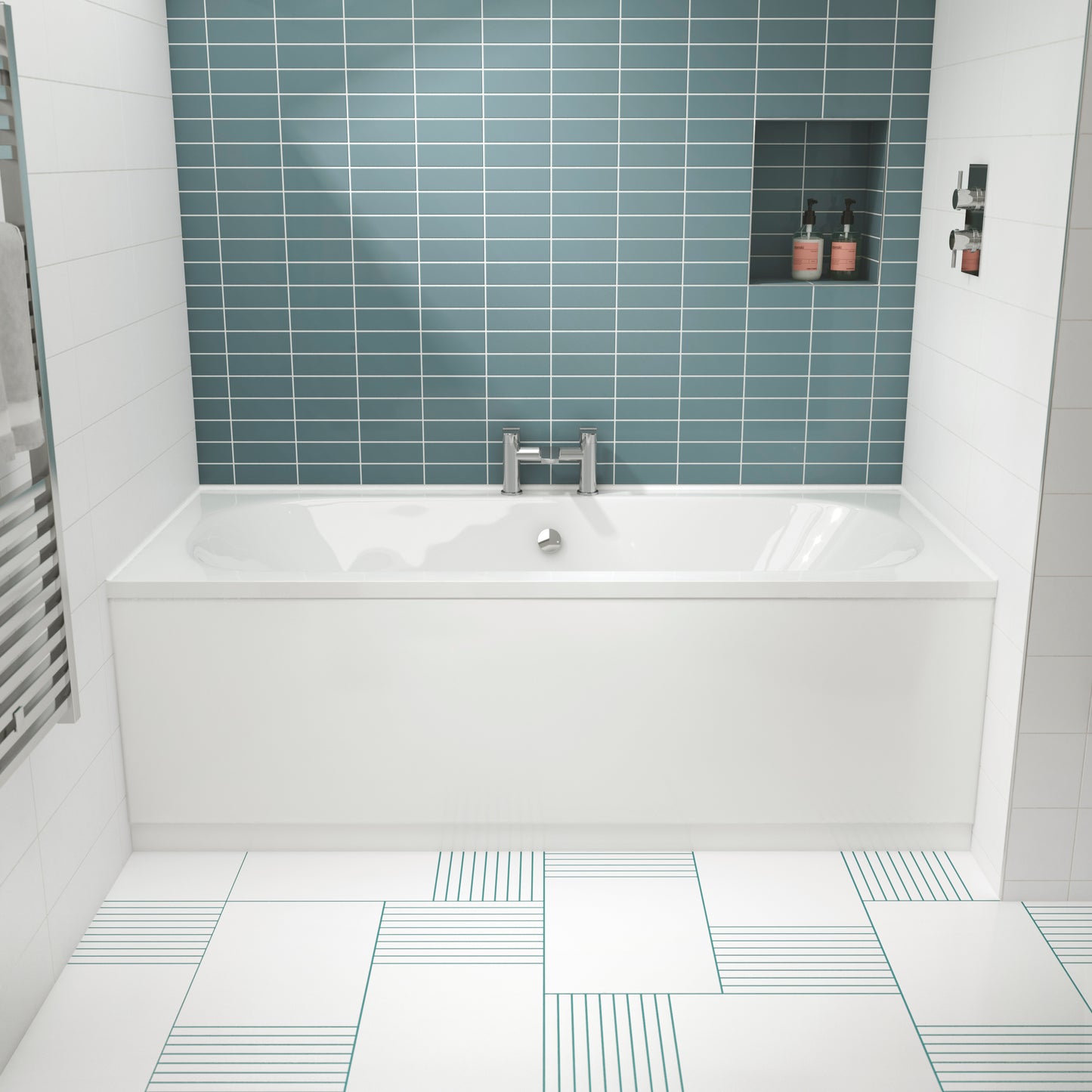 NUIE Round Double Ended Bath 1800 x 800mm