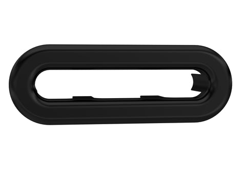 NUIE Oval Matt Black Overflow Cover