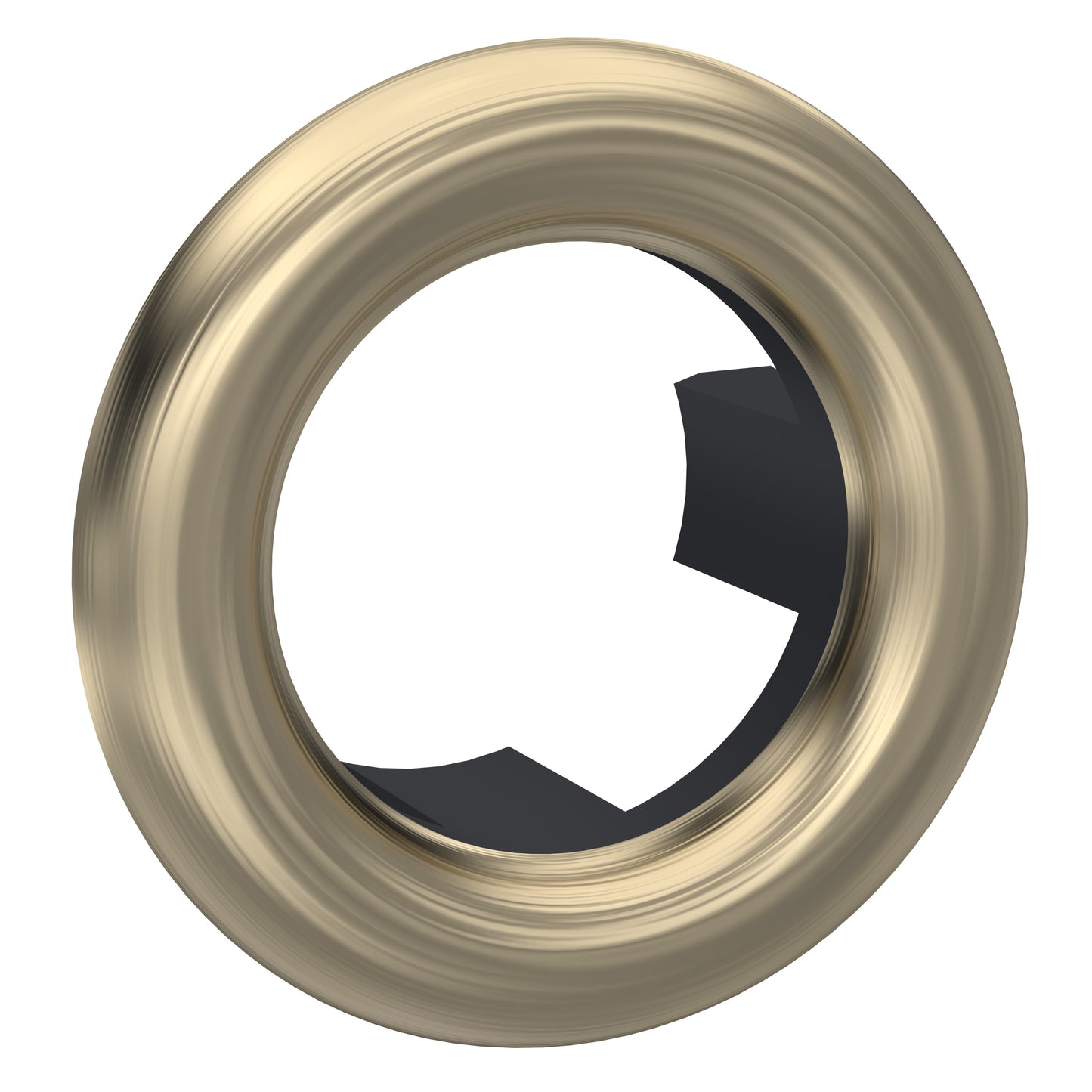 NUIE Brushed Brass Overflow Cover