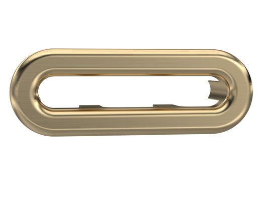 NUIE Oval Brushed Brass Overflow Cover