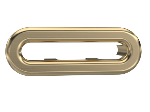 NUIE Oval Brushed Brass Overflow Cover