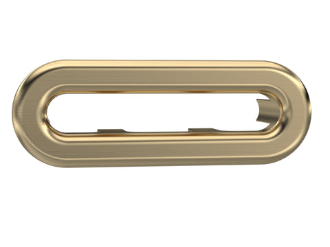 NUIE Oval Brushed Brass Overflow Cover