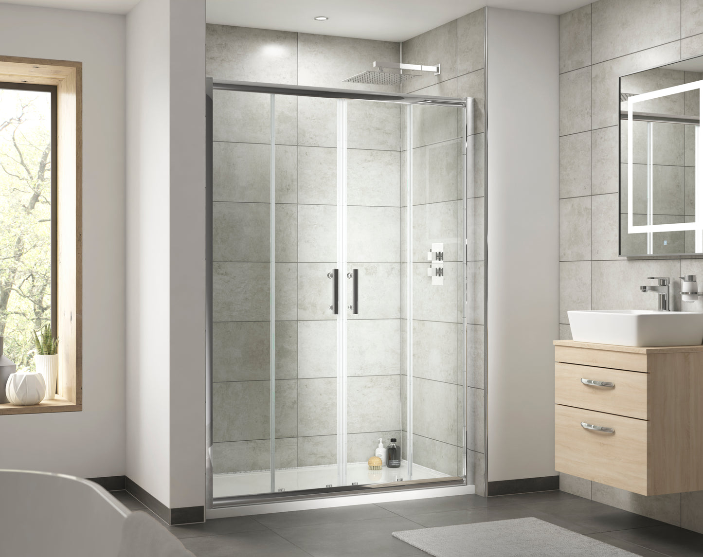 Hudson Reed Pacific 1400mm Double Sliding Door