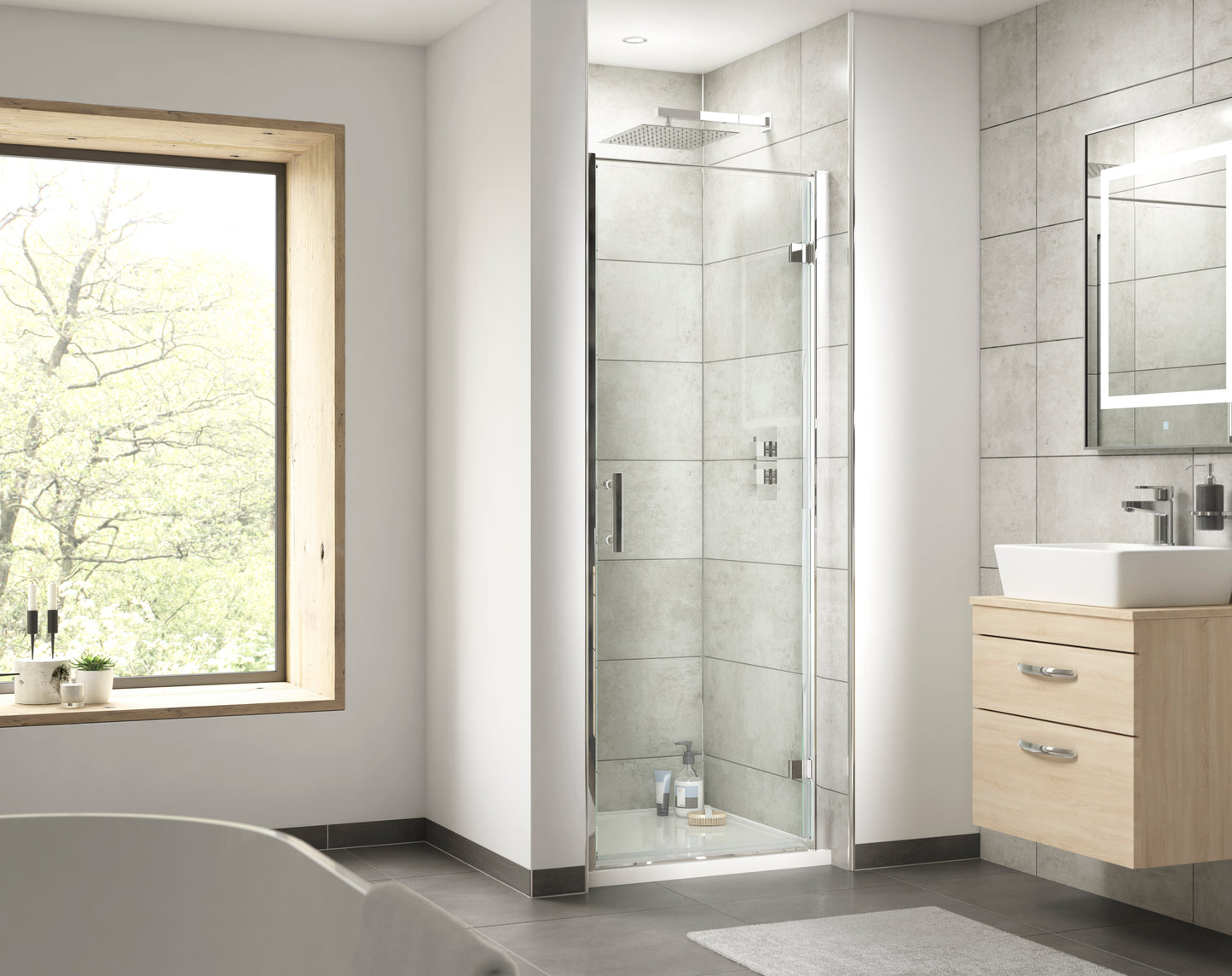 Hudson Reed Pacific 900mm Hinged Door