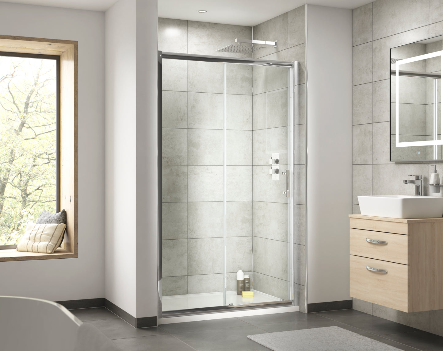 Hudson Reed Pacific 1200mm Single Sliding Door