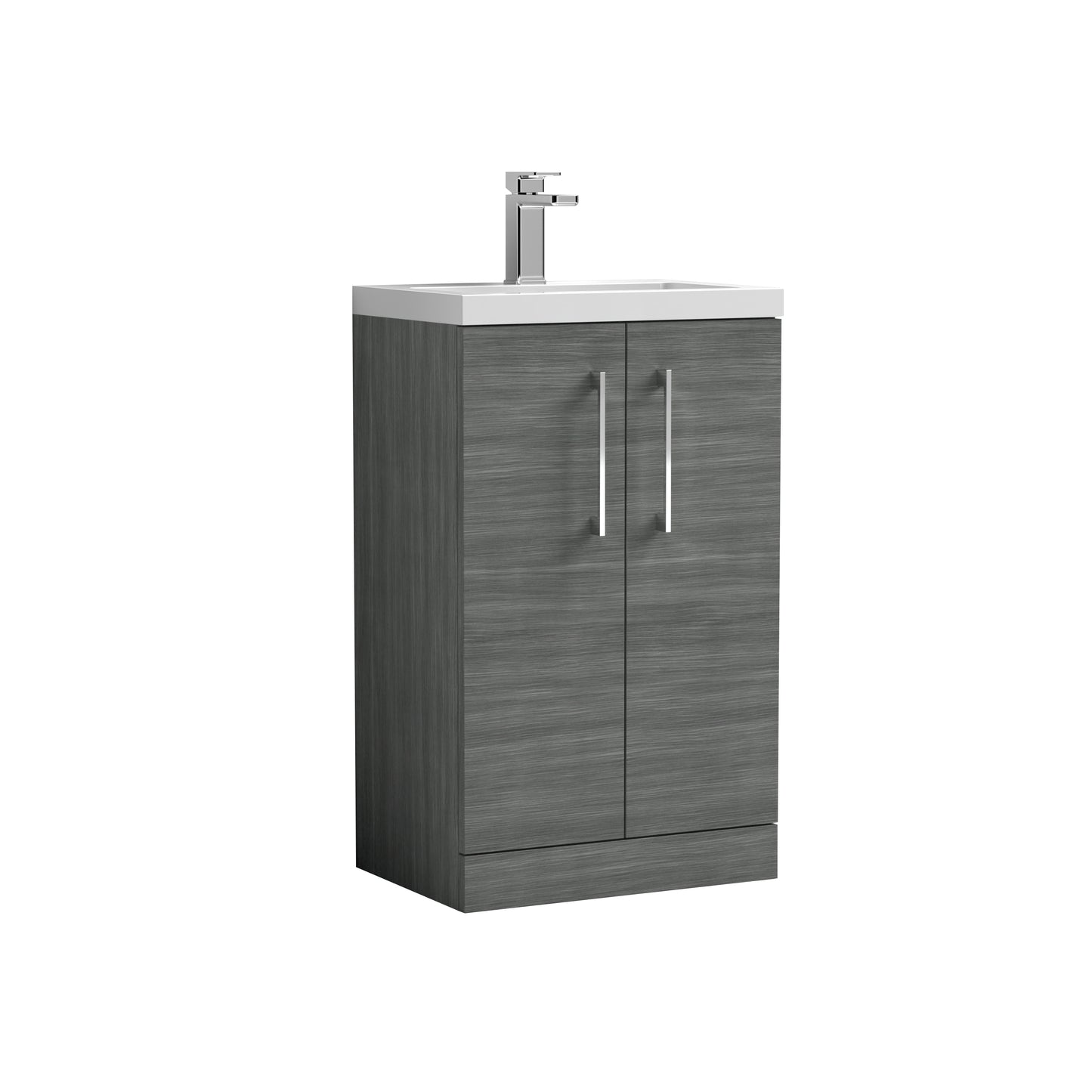 NUIE 500mm Floor Standing 2 Door Vanity & Polymarble Basin