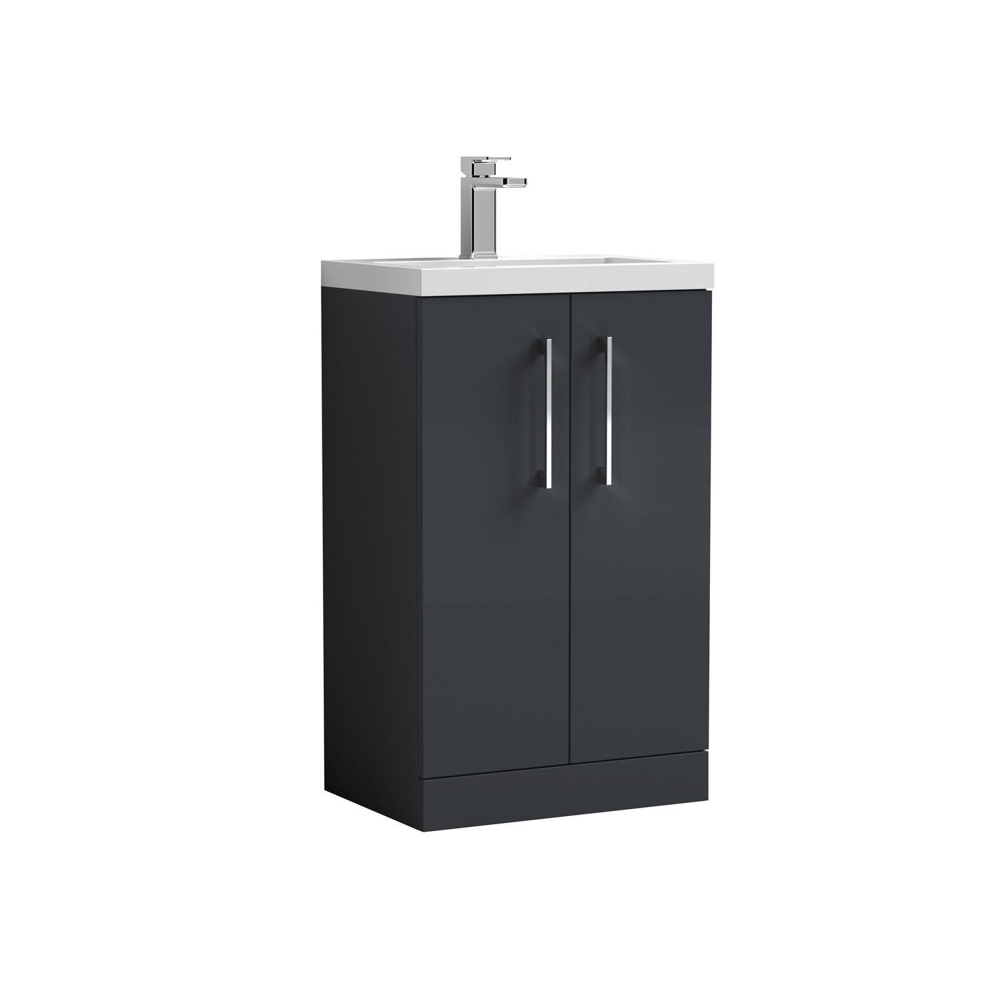 NUIE 500mm Floor Standing 2-Door Vanity & Polymarble Basin