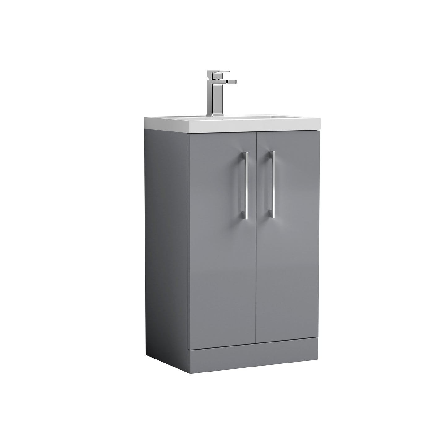 NUIE 500mm Floor Standing 2-Door Vanity & Polymarble Basin