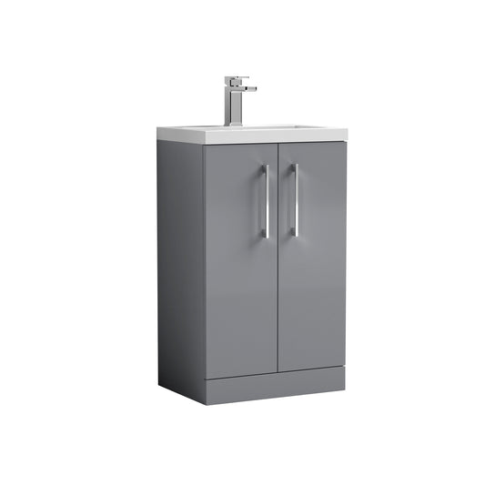 NUIE 500mm Floor Standing 2-Door Vanity & Polymarble Basin
