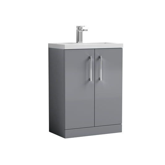NUIE 600mm Floor Standing 2-Door Vanity & Polymarble Basin