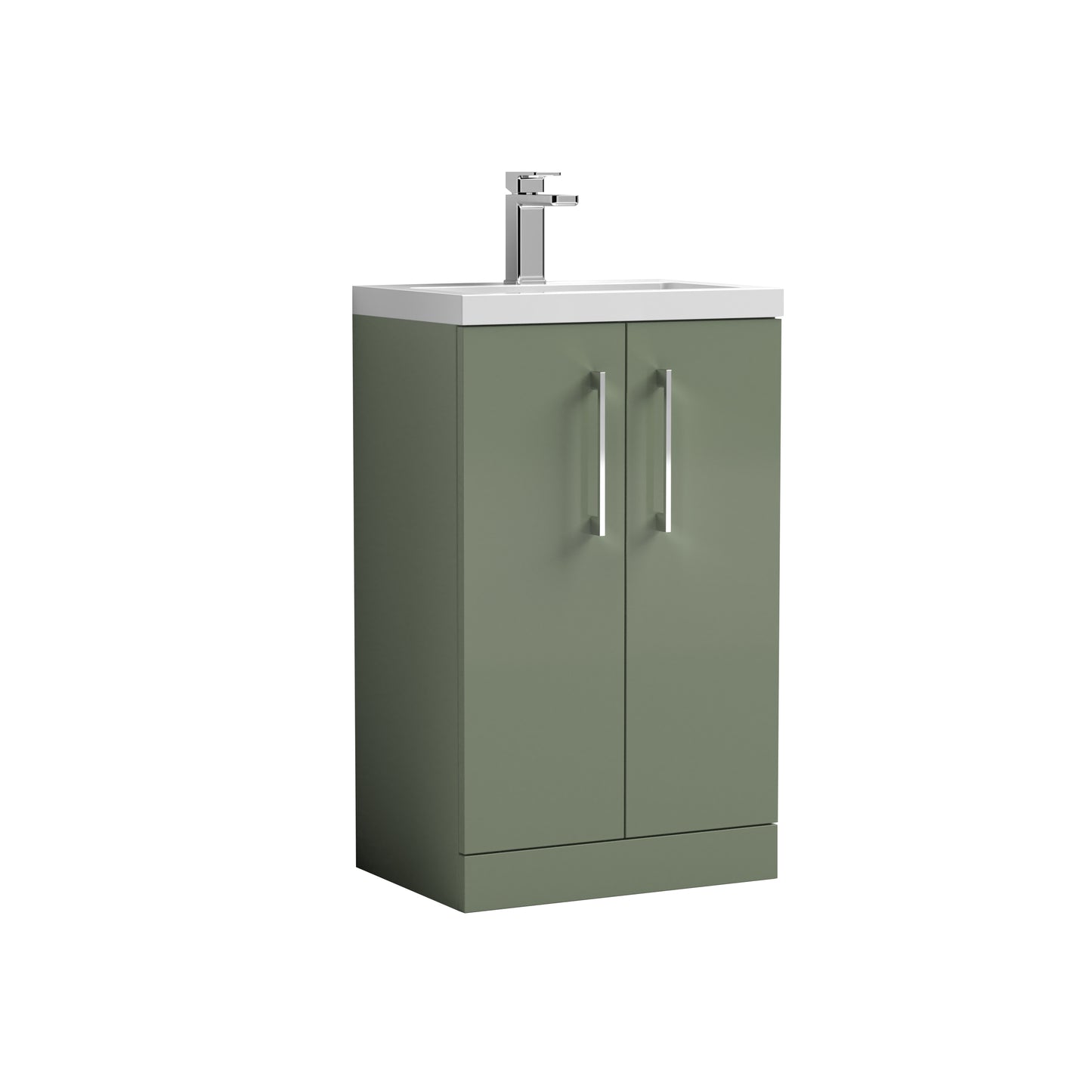 NUIE 500mm Floor Standing 2 Door Vanity & Polymarble Basin