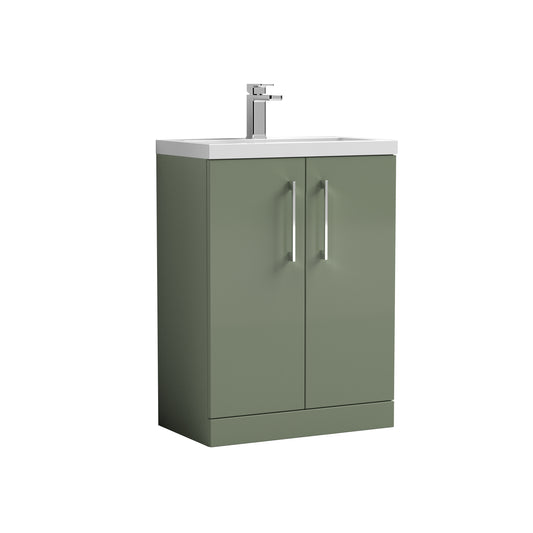 NUIE 600mm Floor Standing 2 Door Vanity & Polymarble Basin