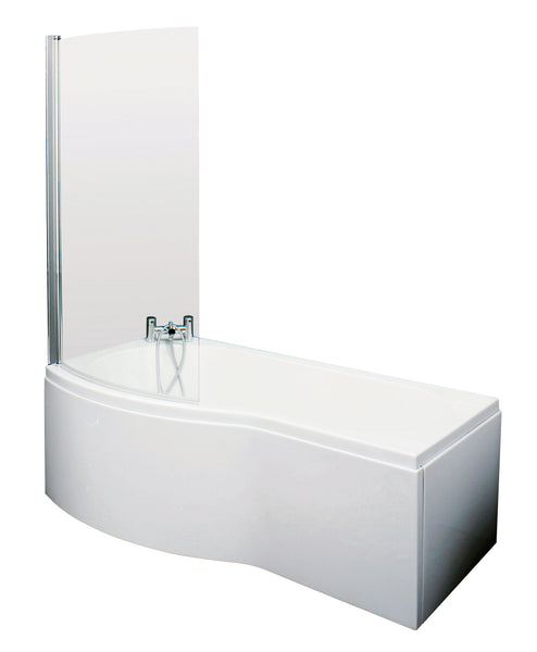 NUIE 1500mm B Shaped Left Hand Bath Set