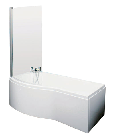 NUIE 1500mm B Shaped Left Hand Bath Set