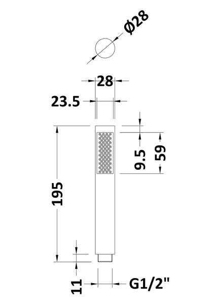 NUIE Brass Pencil Handset