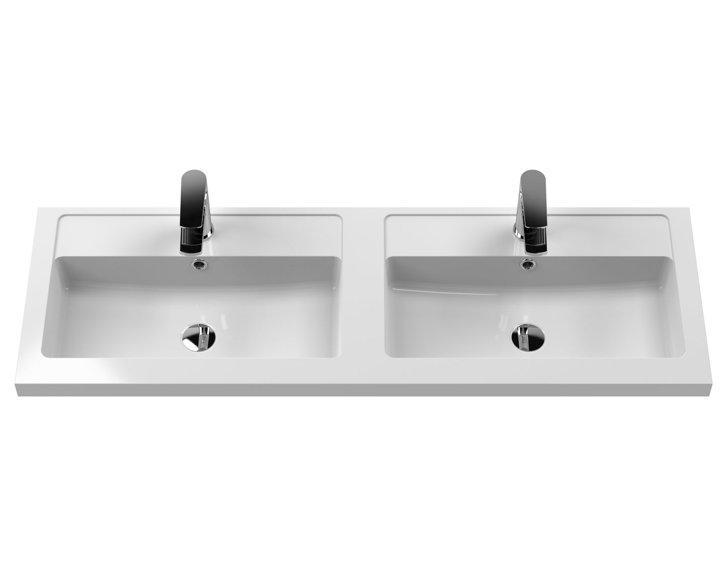NUIE 1200mm Floor Standing 4 Drawer Vanity & Double Basin