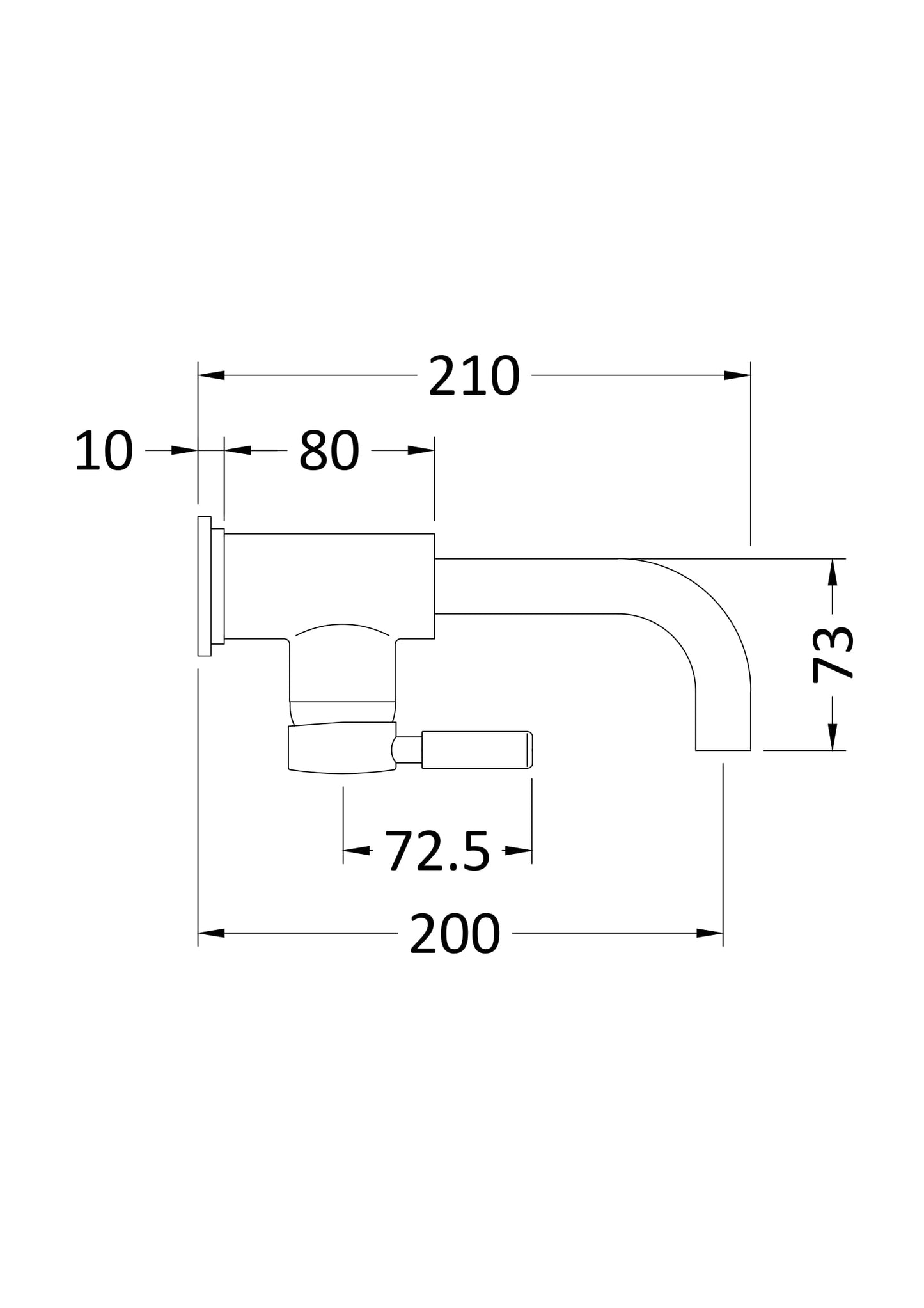 Hudson Reed Wall Mounted Basin Mixer