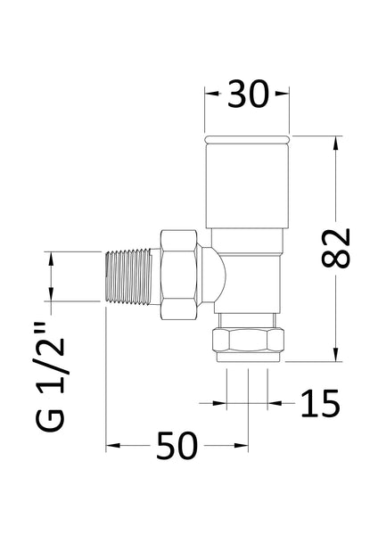 NUIE Angled Radiator Valve Pack (Pairs)