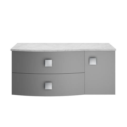 Hudson Reed 1000mm Left Hand Cabinet With Marble Top