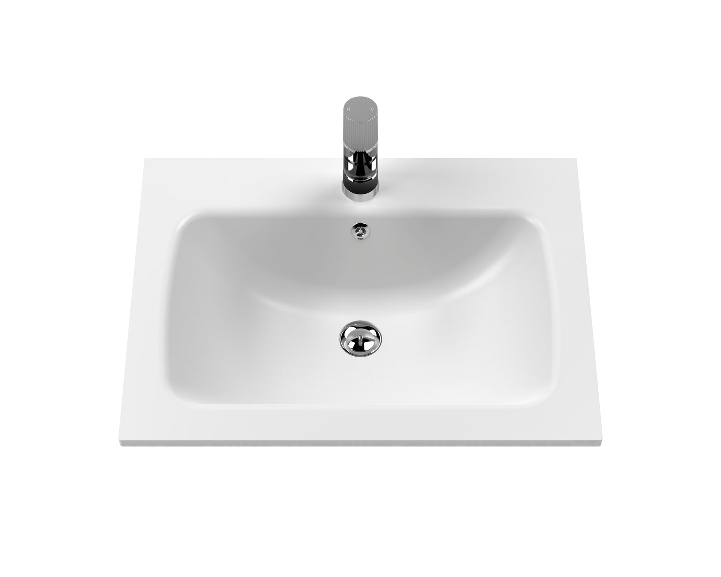 Hudson Reed 600mm Floor Standing Drawer & Stone Basin 1TH