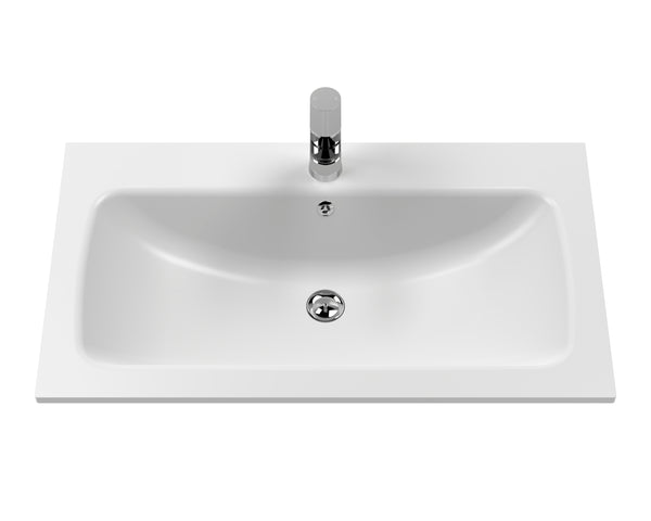 NUIE 800mm Floor Standing 2-Door  Unit & Stone Basin 1TH