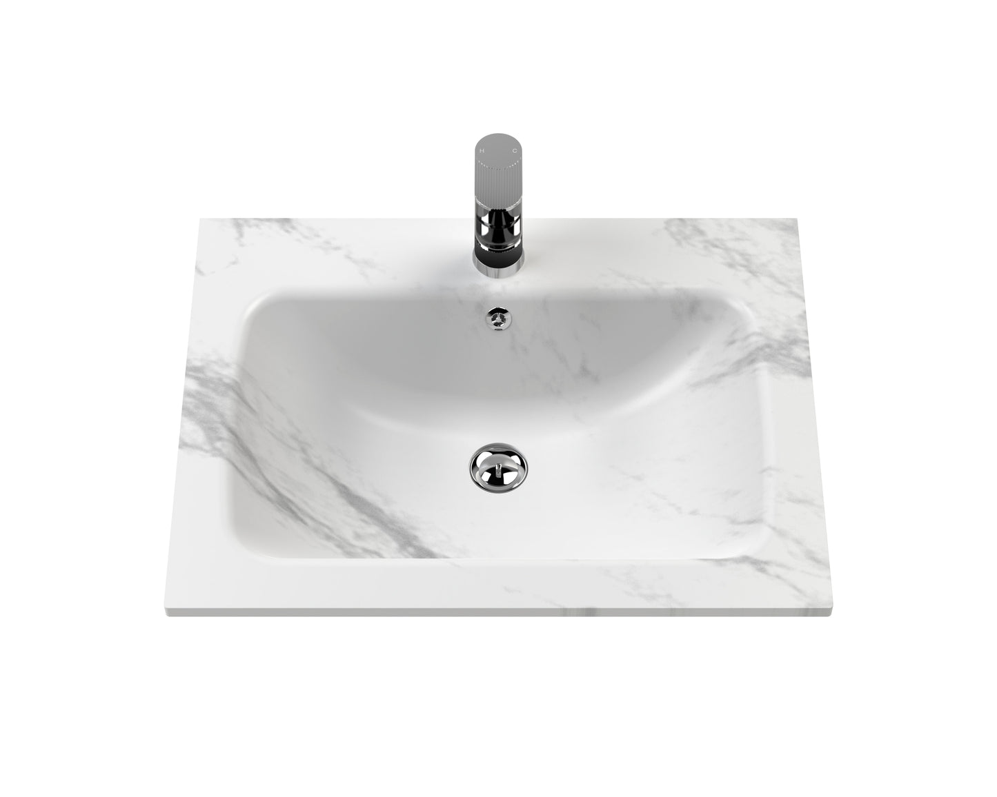 Hudson Reed 600mm Floor Standing Drawer & Stone Basin 1TH