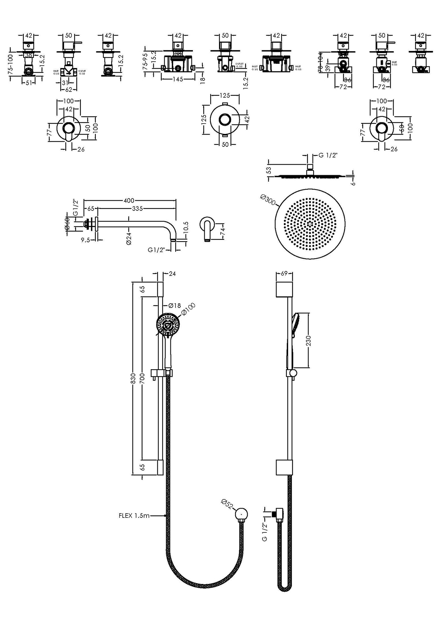 NUIE 2 Outlet Arvan Bundle With Stop Tap & Diverter