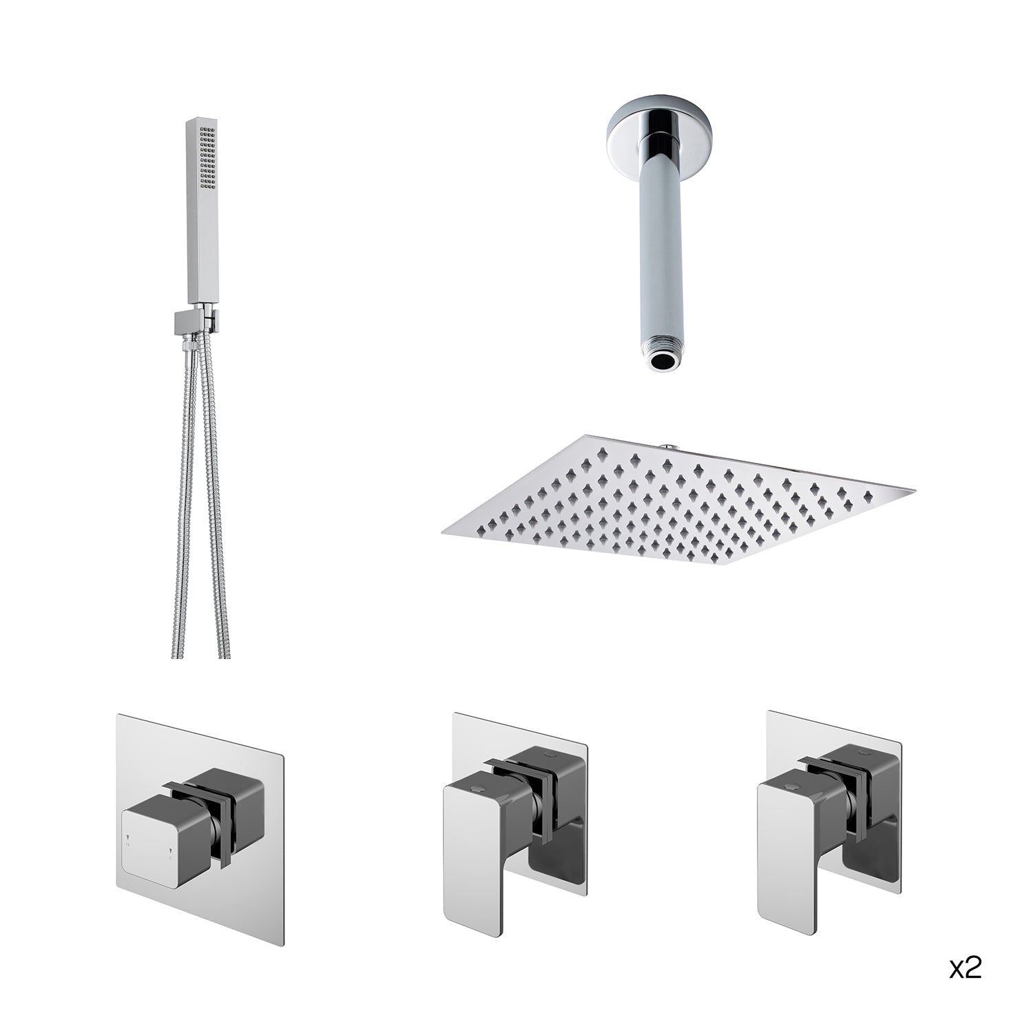 NUIE 2 Outlet Windon Double Shower Bundle