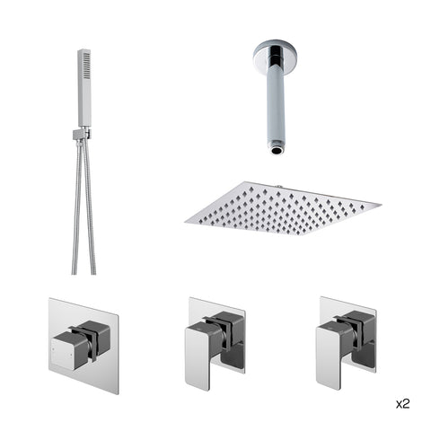 NUIE 2 Outlet Windon Double Shower Bundle