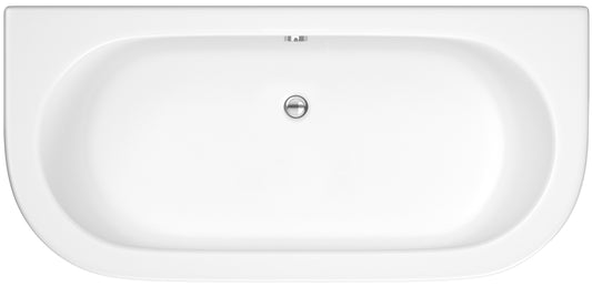NUIE Curved Back To Wall Bath & Panel