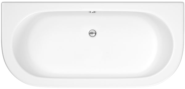 NUIE Curved Back To Wall Bath & Panel
