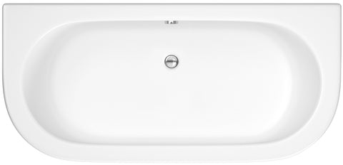 NUIE Curved Back To Wall Bath & Panel