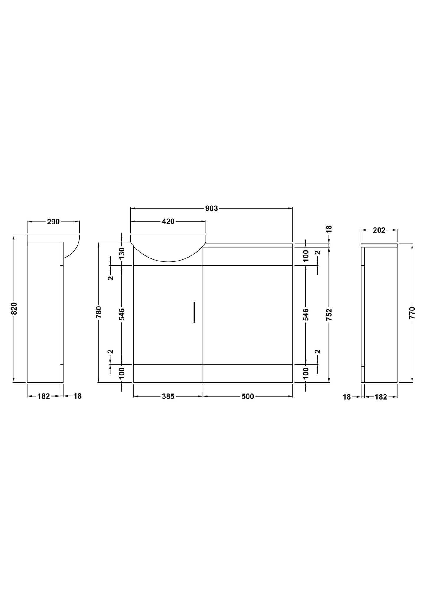 NUIE Sienna Cloakroom Pack Without Tap