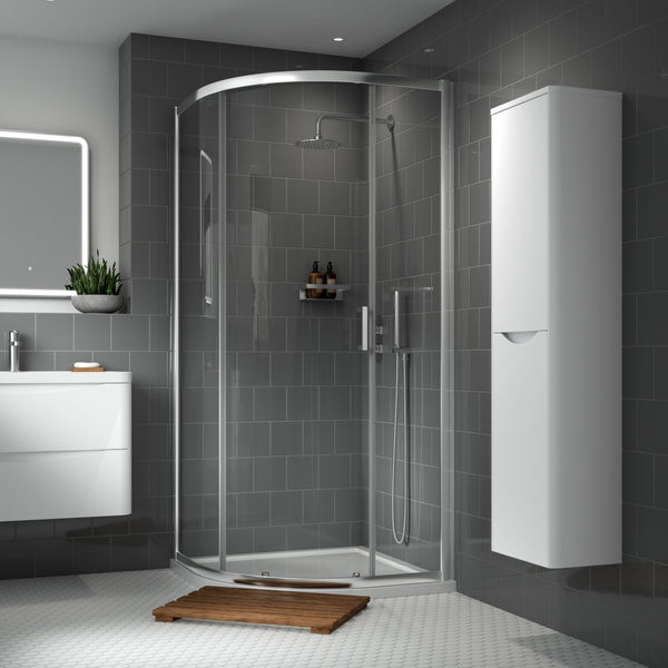 NUIE 1900mm x 900mm Single Entry Quadrant - Chrome