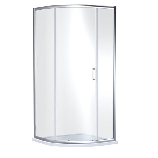 NUIE 1900mm x 900mm Single Entry Quadrant - Chrome