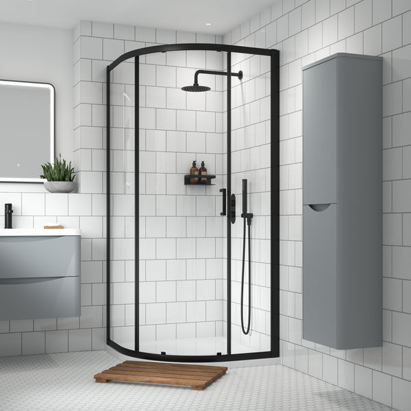 NUIE 1900mm x 900mm Single Entry Quadrant - Matt Black
