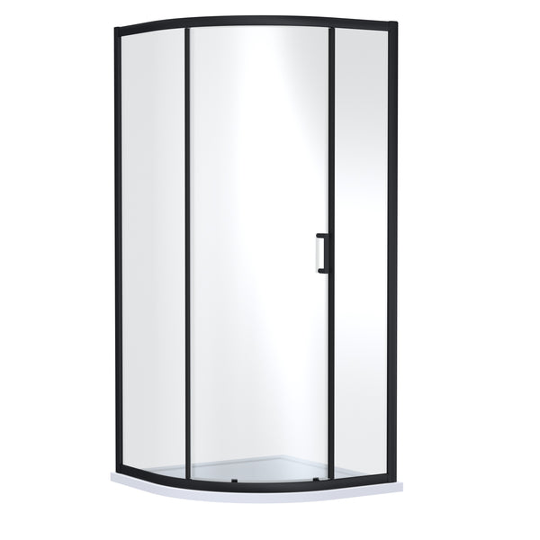 NUIE 1900mm x 900mm Single Entry Quadrant - Matt Black
