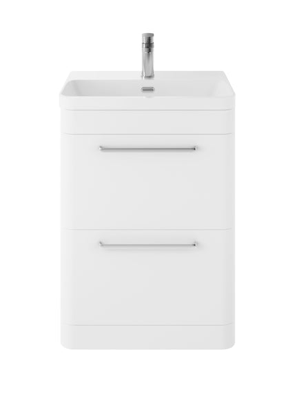 Hudson Reed Floor Standing 600mm Cabinet & Thin Edge Ceramic Basin