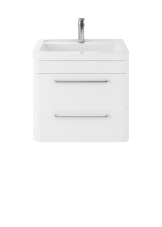 Hudson Reed Wall Hung 600mm Cabinet & Ceramic Basin