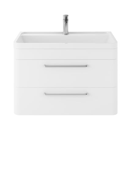 Hudson Reed Wall Hung 800mm Cabinet & Polymarble Basin