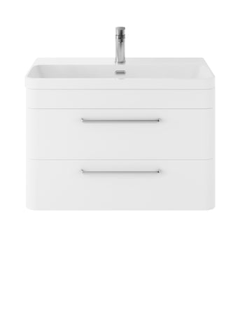 Hudson Reed Wall Hung 800mm Cabinet & Thin Edge Ceramic Basin