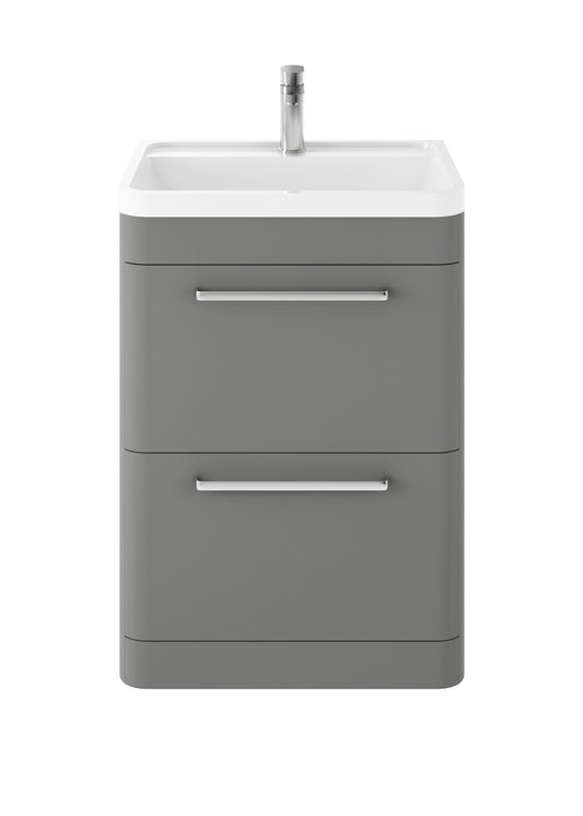 Hudson Reed Floor Standing 600mm Cabinet & Polymarble Basin
