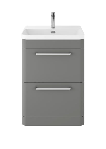 Hudson Reed Floor Standing 600mm Cabinet & Thin Edge Ceramic Basin
