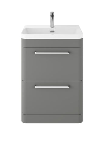 Hudson Reed Floor Standing 600mm Cabinet & Thin Edge Ceramic Basin